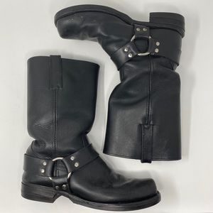 Frye Harness Boots 12R Black size 9.5 M